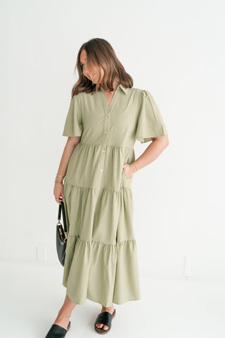 Eloise Standard Tiered Midi Dress