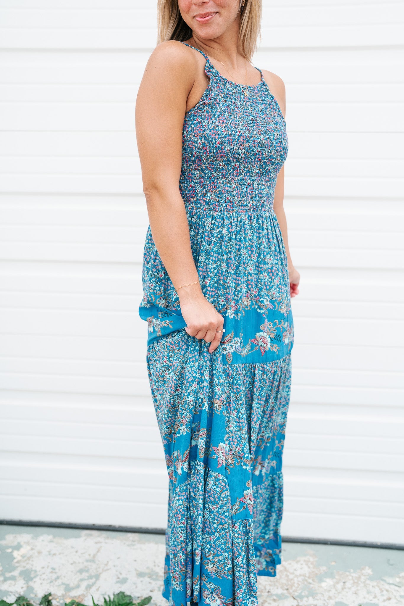 Riah Smocked Maxi Dress