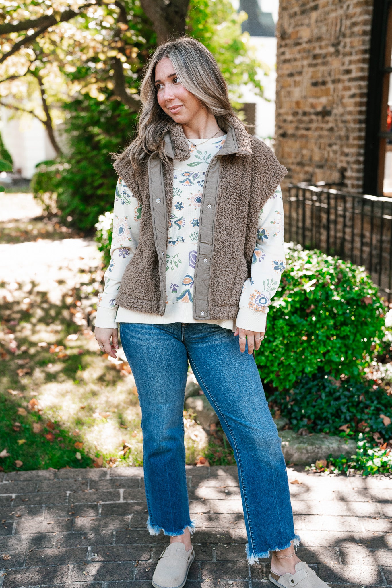 Rustic Retreat Button Up Sherpa Vest