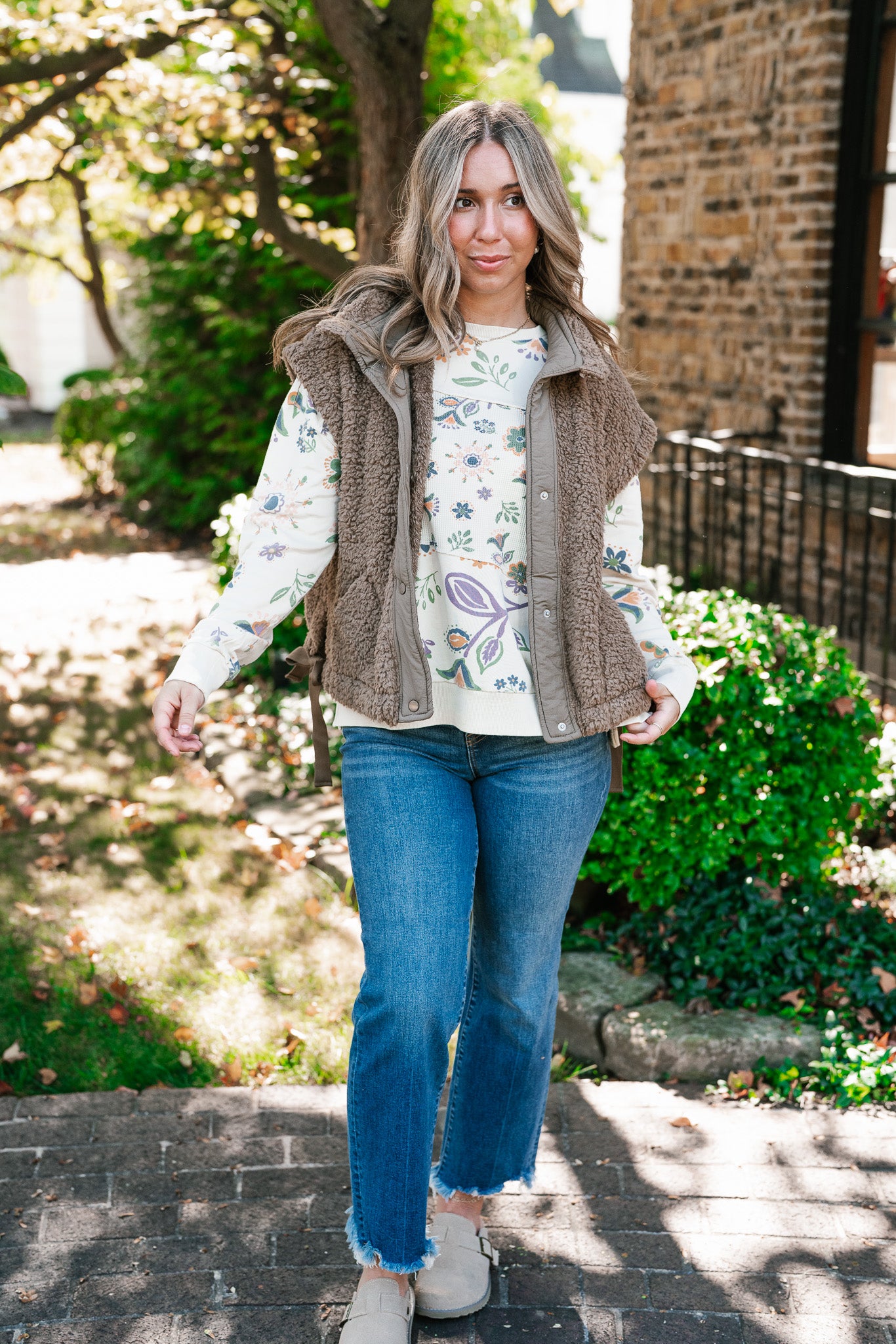 Rustic Retreat Button Up Sherpa Vest