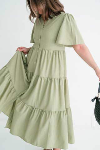 eloise midi dress Eloise Midi Shirt Dress in Laurel Poppy