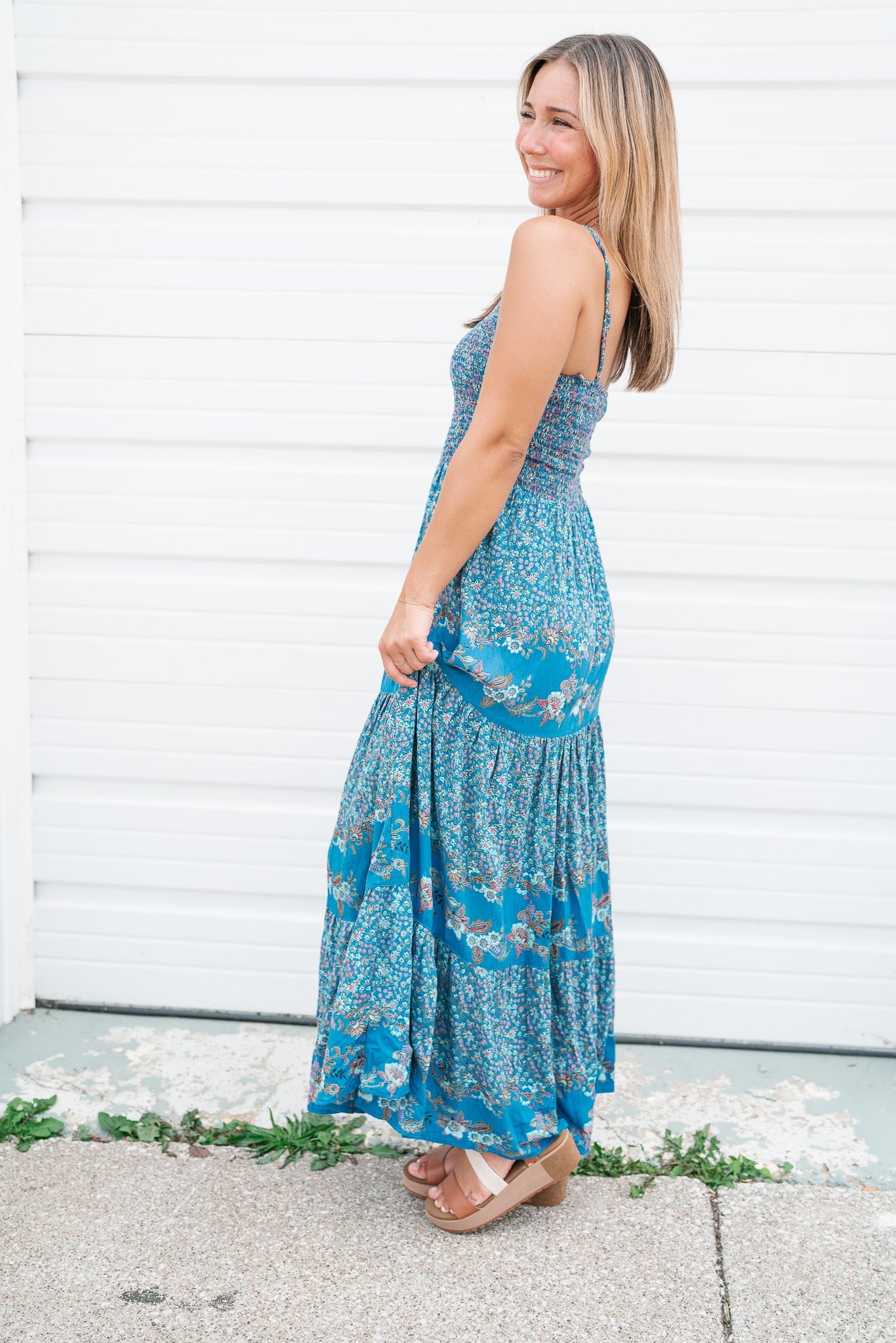 Riah Smocked Maxi Dress