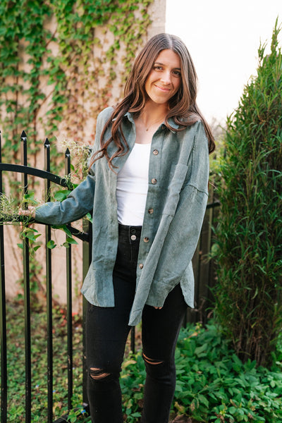 Spruce Corduroy Oversized Shacket