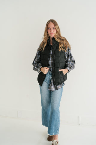 Midnight Quilted Puffer Vest