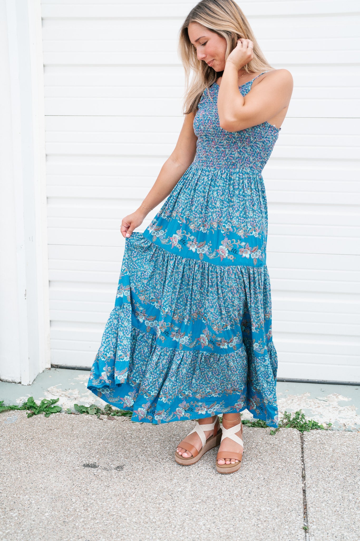 Riah Smocked Maxi Dress