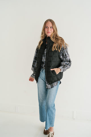 Midnight Quilted Puffer Vest