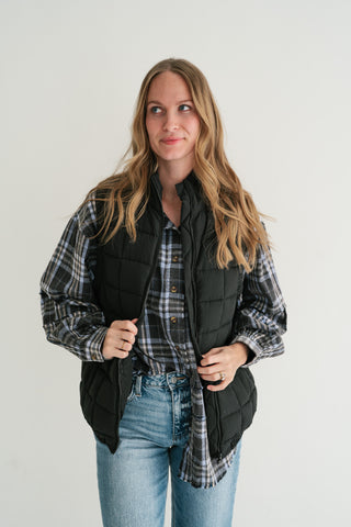 Midnight Quilted Puffer Vest