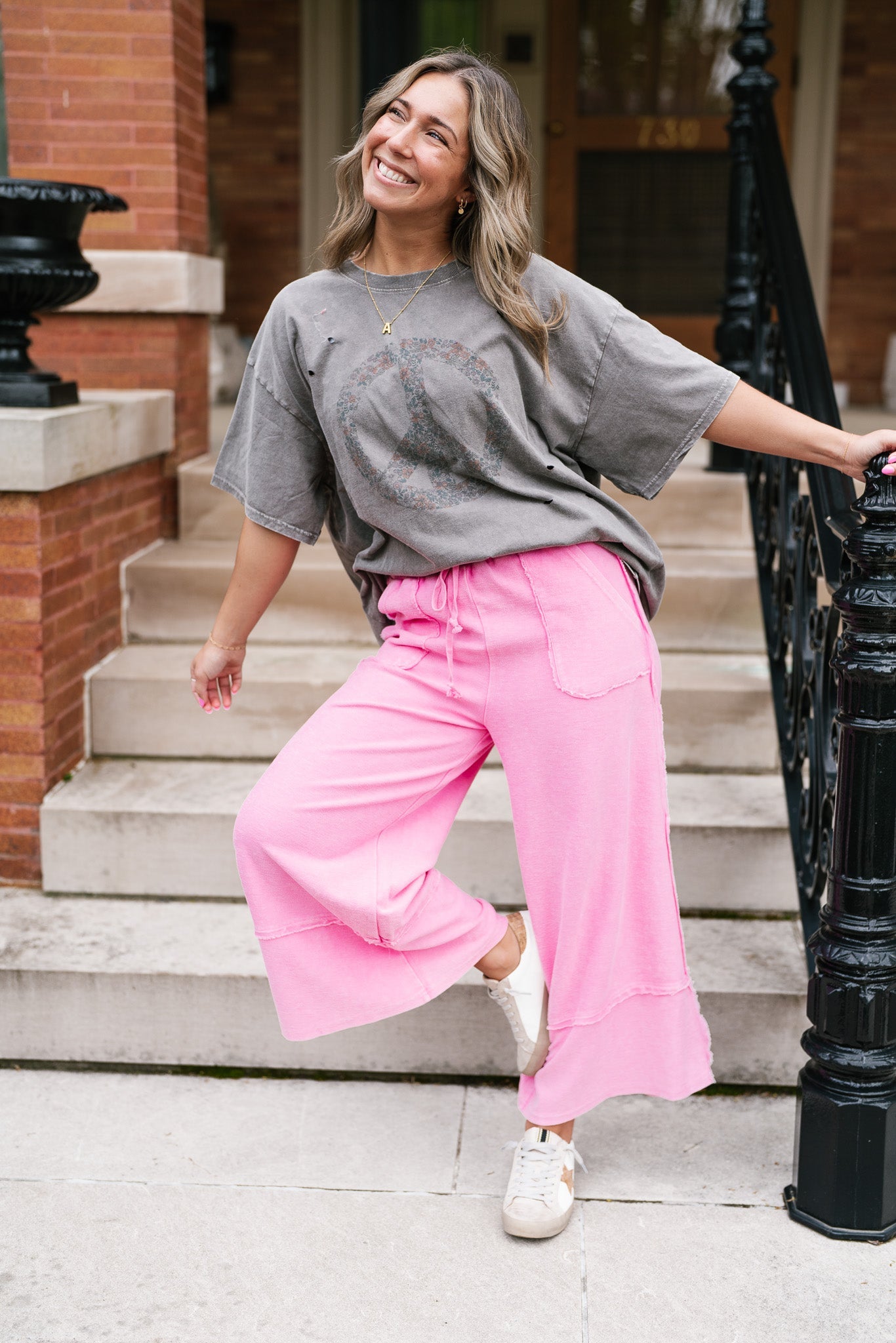 Can't Compete Mineral Wash Wide Leg Pants