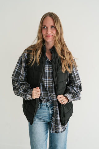 Midnight Quilted Puffer Vest