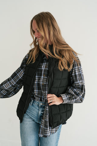 Midnight Quilted Puffer Vest