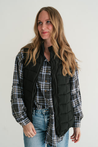 Midnight Quilted Puffer Vest