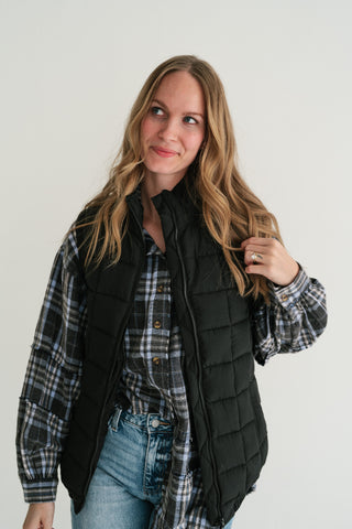Midnight Quilted Puffer Vest