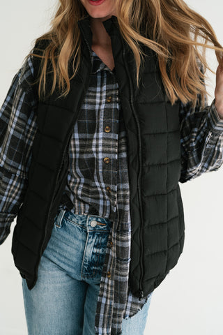 Midnight Quilted Puffer Vest