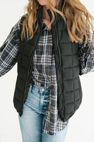Midnight Quilted Puffer Vest