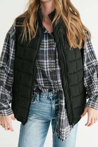 Midnight Quilted Puffer Vest