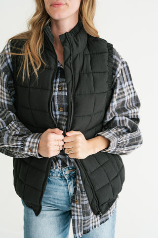Midnight Quilted Puffer Vest