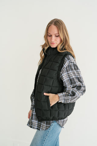 Midnight Quilted Puffer Vest
