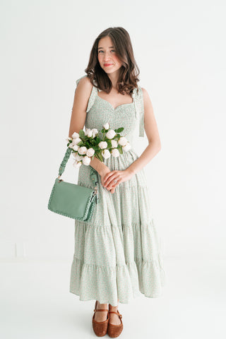 Evergreen Tiered Midi Dress