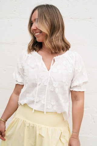 Flora May Embroidered Top