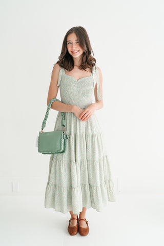 Evergreen Tiered Midi Dress