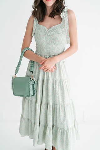 Evergreen Tiered Midi Dress