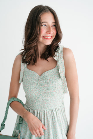 Evergreen Tiered Midi Dress