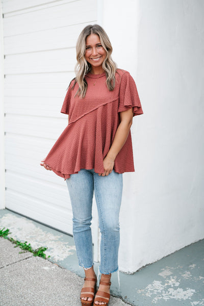 Diane Asymmetrical Peplum Top