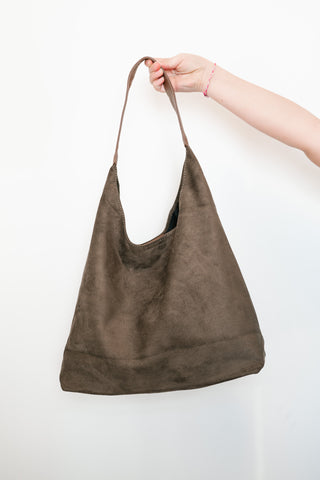 The Harbor Faux Suede Bag - Olive