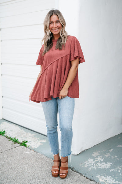 Diane Asymmetrical Peplum Top