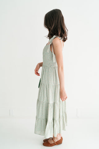 Evergreen Tiered Midi Dress