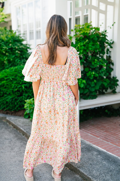 Keep Blooming Floral V-Neck Dress