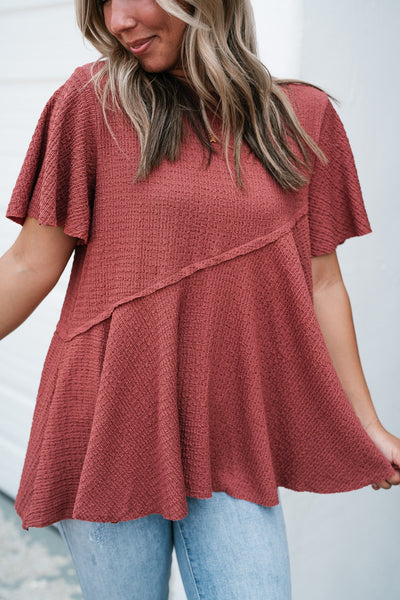 Diane Asymmetrical Peplum Top