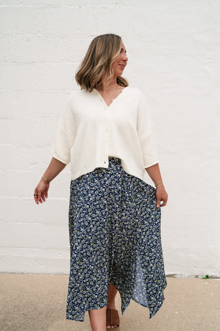 Sunny May Knit Button Up - Ivory
