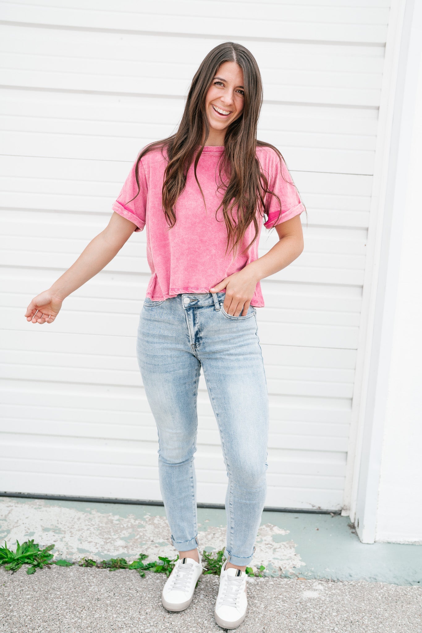 Everyday Basic Tee - Ash Pink