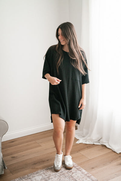 Always On The Go Textured Dress