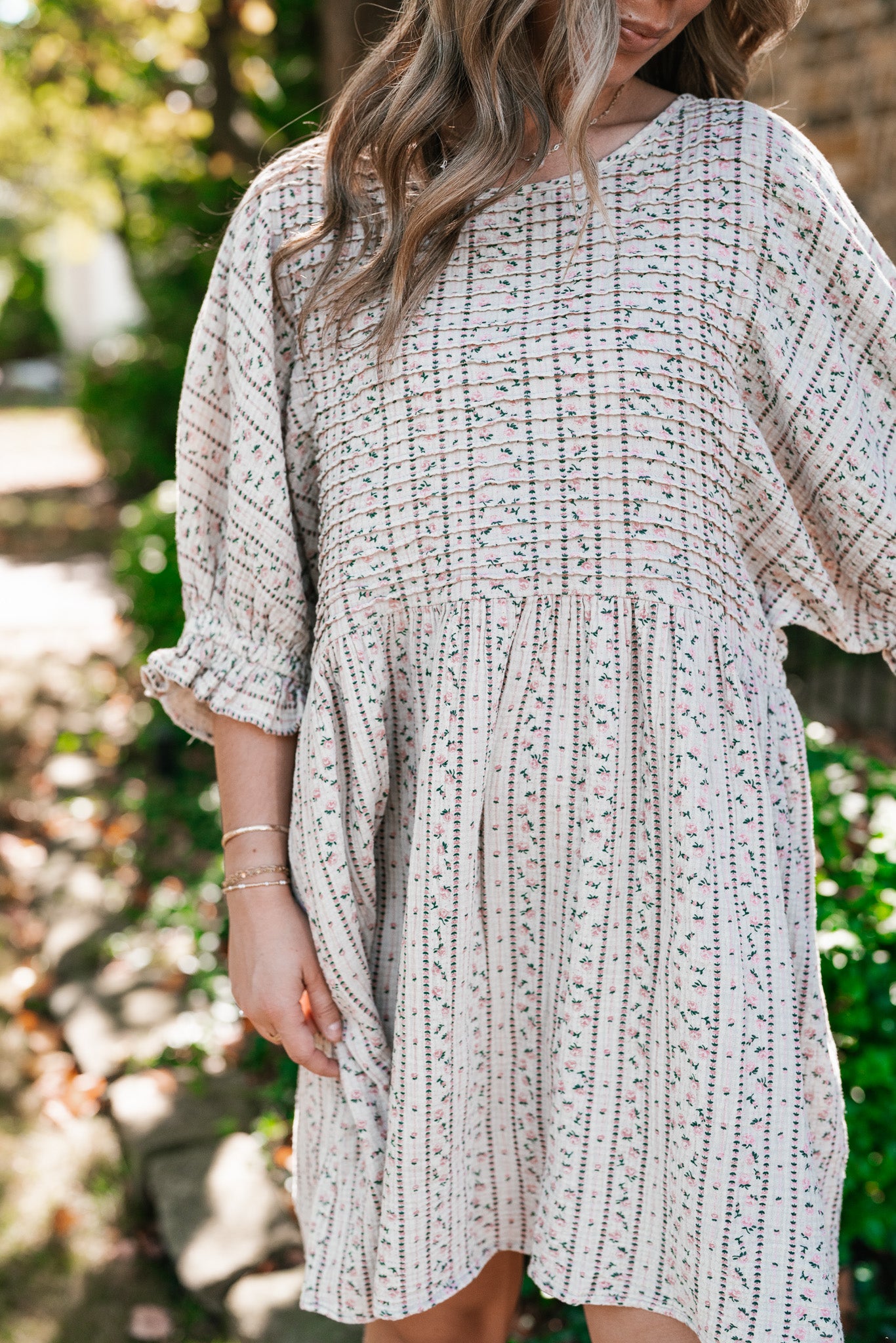 Timeless Dream Textured Mini Dress - Sage Grey