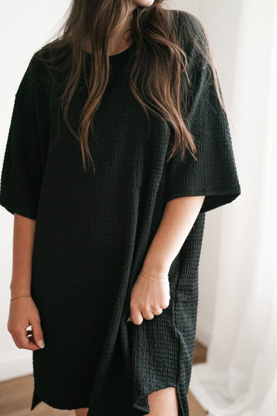 Always On The Go Textured Dress