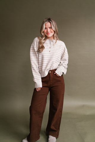 Next Chapter Striped Long Sleeve Sweater