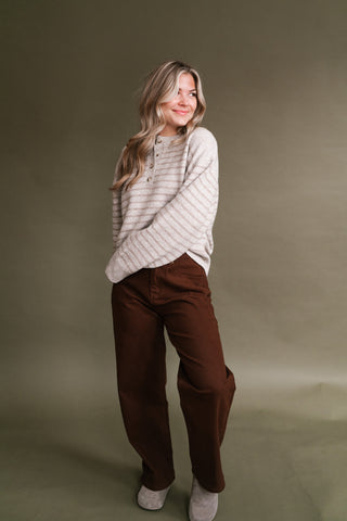 Next Chapter Striped Long Sleeve Sweater
