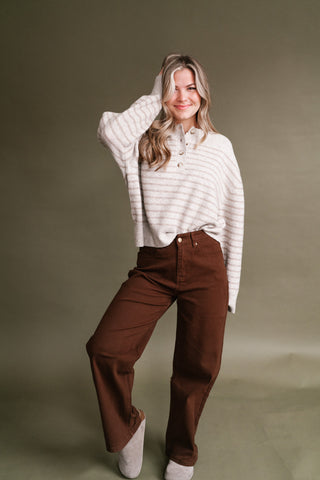 Next Chapter Striped Long Sleeve Sweater