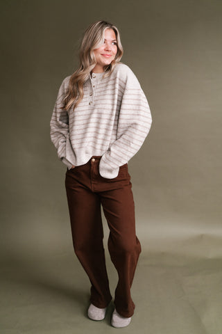 Next Chapter Striped Long Sleeve Sweater