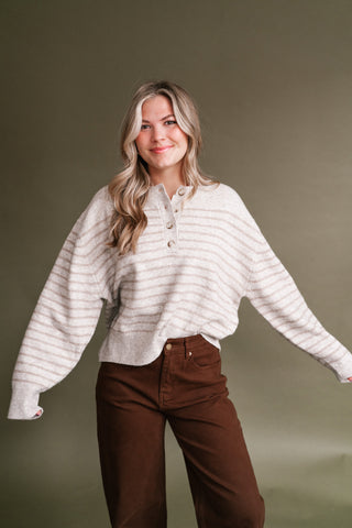 Next Chapter Striped Long Sleeve Sweater
