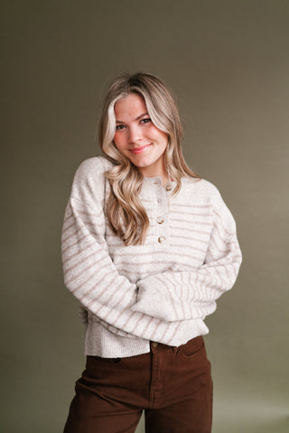 Next Chapter Striped Long Sleeve Sweater