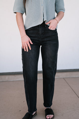 Vervet Oaklee High Rise Barrel Jean