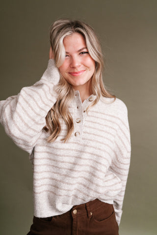 Next Chapter Striped Long Sleeve Sweater