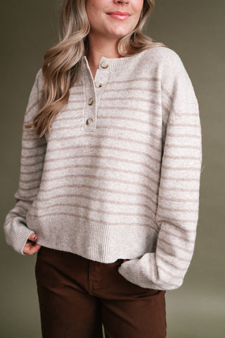 Next Chapter Striped Long Sleeve Sweater