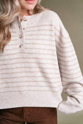 Next Chapter Striped Long Sleeve Sweater