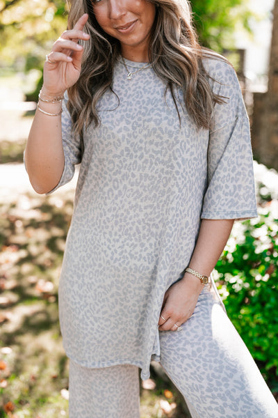 Wild Comfort Leopard Print Set - Top