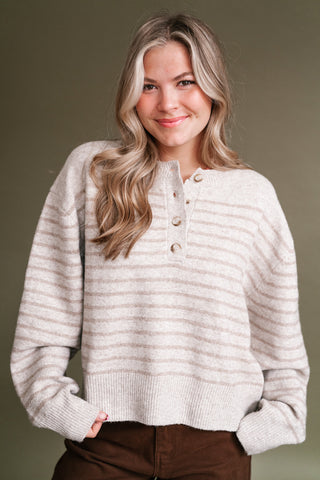 Next Chapter Striped Long Sleeve Sweater