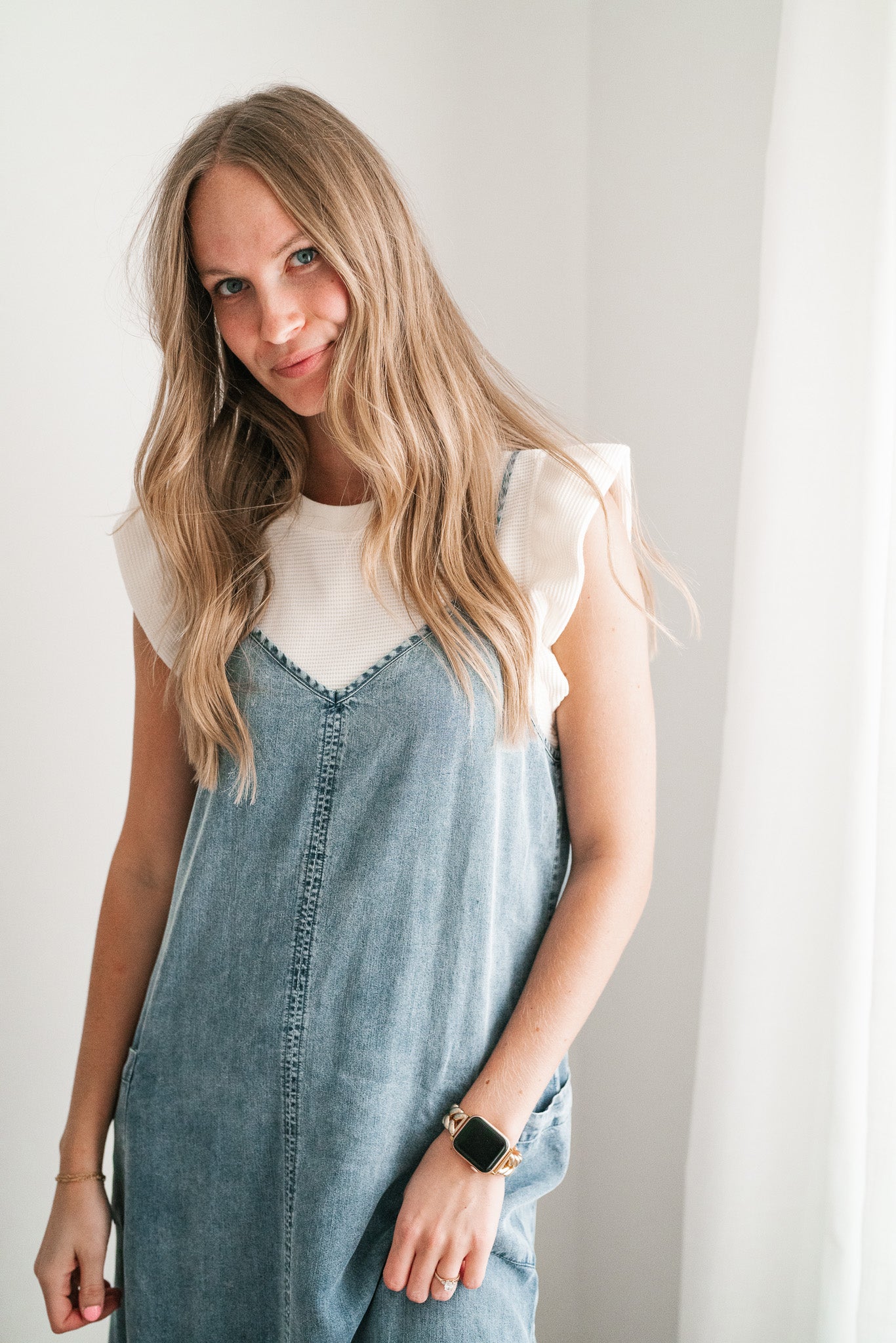 Fresh Fall Feeling Denim Midi Dress